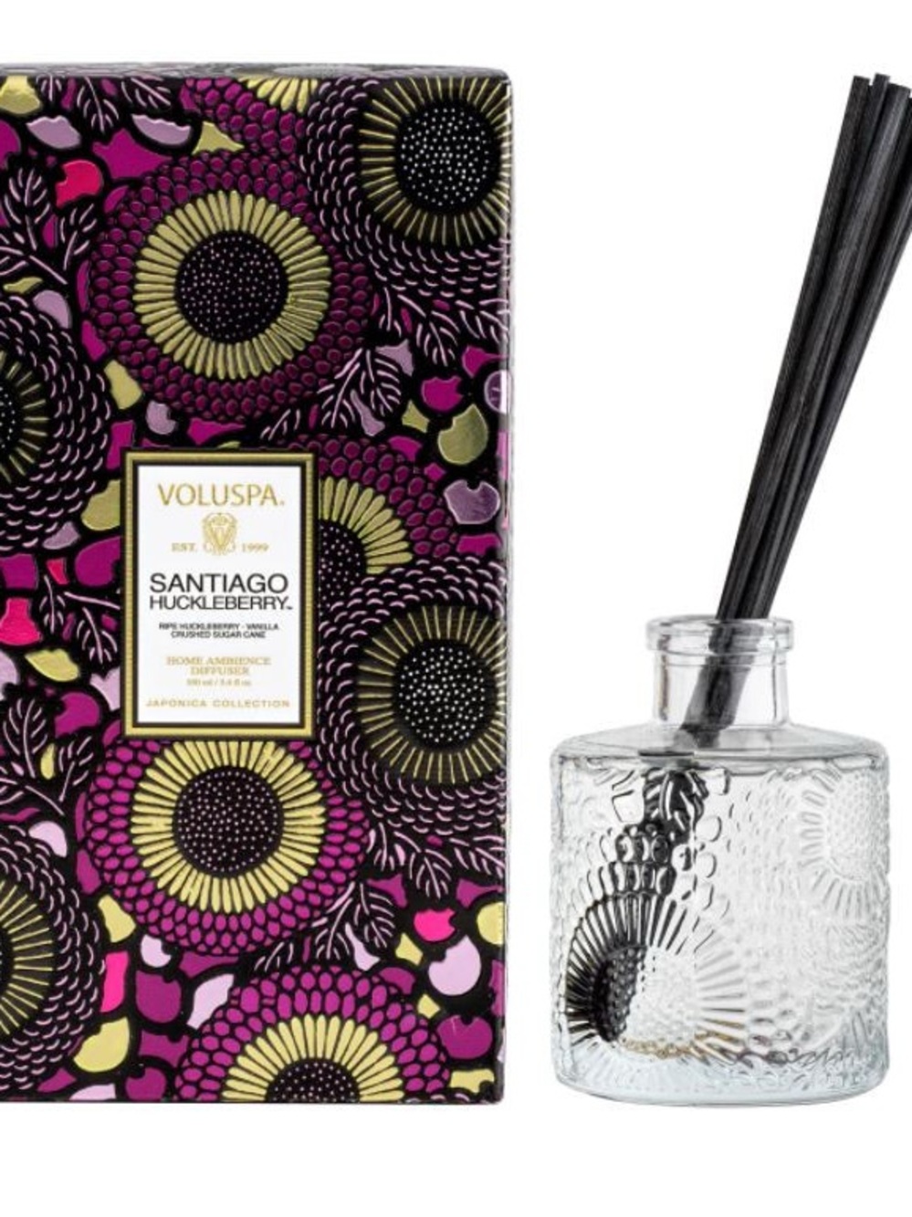 Voluspa Santiago Huckleberry Reed Diffuser - NWT